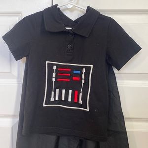 Darth Vader Star Wars Polo Shirt Size 2/3 with Cape from Only Little Once